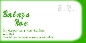 balazs noe business card